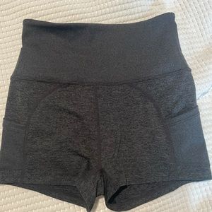 Free people dark heather grey 3” bike shorts